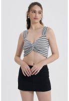 Polera Mujer Tejida Twist Gris Claro