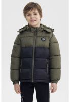 Parka Niño Básica Color Verde Militar