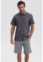 Camisa Hombre Lisa Negro