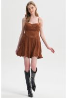 Vestido Mujer Cowboy Camel