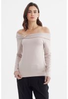 Polera Mujer Bardot Beige