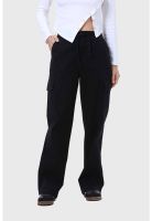 Pantalón Mujer Cargo Cordón Negro