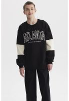 Polerón Niño College Franjas Negro