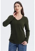 Polera Mujer Slim Verde Musgo