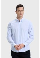 Camisa Hombre Slim Fit Rayas Azul