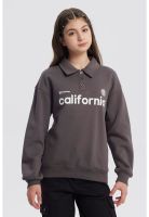 Polerón Niña Cuello Camisero Marengo