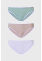 Calzón Mujer Tripack Bikini Liso Menta