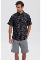 Camisa Hombre Mini Print Negro - ll