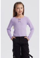 Polera Niña Lazos Lila