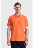 Polera Hombre Piqué Básica Naranjo