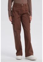 Pantalón Niña Wide Leg Café