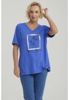 Polera Mujer Print Azulino