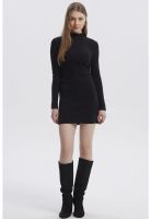 Vestido Mujer Cuello Alto Tejido Negro