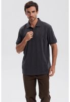 Polera Hombre Textura Marengo