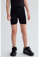 Calza Niña Biker Rayas Negro