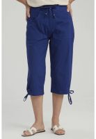 Pantalón Mujer Con Cortes Y Apertura Azul Oscuro