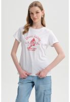Polera Mujer Gráfica Roll Up Rojo