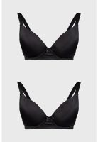 Sostén Mujer Bipack Copa Support Liso Negro