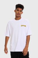 Polera Hombre Print Flamas Blanco