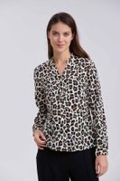 Blusa Mujer Crep Con Botón Beige