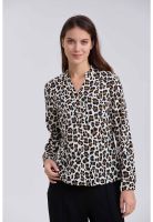 Blusa Mujer Crep Con Botón Beige