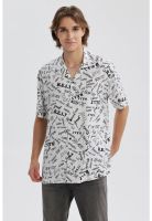 Camisa Hombre Full Print Blanco - ll