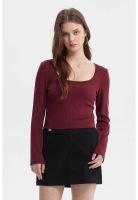 Polera Mujer Rib Rojo - Vll