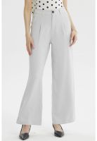 Pantalón Mujer Sastrero Calce Recto Gris- ll