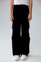 Pantalón Niña Calce Recto Cargo Negro