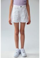 Short Niña Gabardina Básico Blanco
