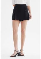 Falda Mujer Short Aplicación Botones Delanteros Negro