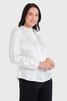 Blusa Mujer Con Textura Crudo