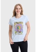 Polera Mujer Básica Print Celeste - ll