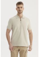 Polera Hombre Textura Vertical Gris Claro