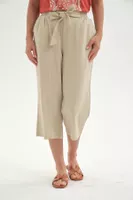 Pescador Mujer Lino Basta Roll Up Beige
