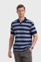 Polera Hombre Franjas Azul