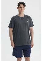 Polera Hombre Slim Gris Oscuro