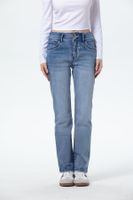 Jeans Mujer Flo Calce Recto Azul