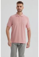 Polera Hombre Piqué Básica Lisa Palo Rosa - lll