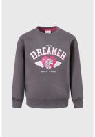 Polerón Niña Básico Gris