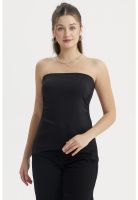 Polera Mujer Basta Asimétrica Negro- ll