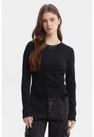 Polera Mujer Recogido Costado Negro - Vll