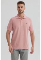 Polera Hombre Pique Básica Lisa Palo Rosa - lV