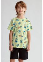 Polera Niño Full Print Verde Claro- ll