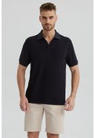 Polera Hombre Textura Azul Marino- ll