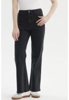 Jeans Mujer Flare Bolsillo Negro