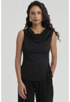 Polera Mujer Con Dobles Abertura Negro