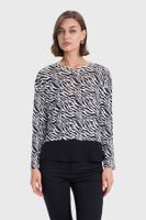 Sweater Mujer Con Faldón Blanco