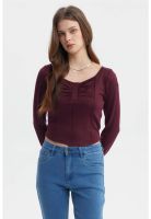 Polera Mujer Ajustado Rojo - V