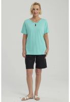 Polera Mujer Lisa Apertura Turquesa